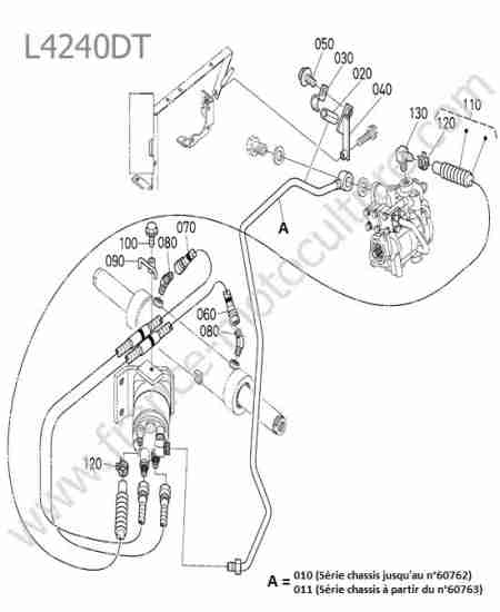 KUBOTA - L4240 : Circuit hydraulique (direction)