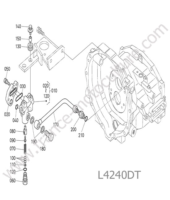 Bloc prise hydraulique KUBOTA L4240