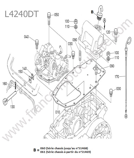 Culasse relevage KUBOTA L4240
