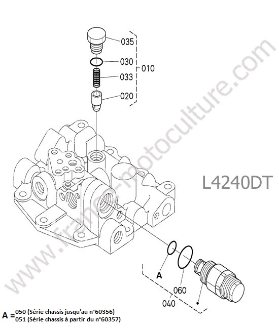 Soupape securite relevage KUBOTA L4240