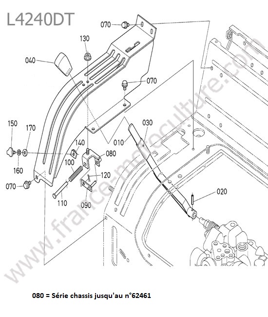 Levier controle position KUBOTA L4240