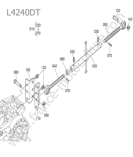 Barre poussee (3 points) KUBOTA L4240
