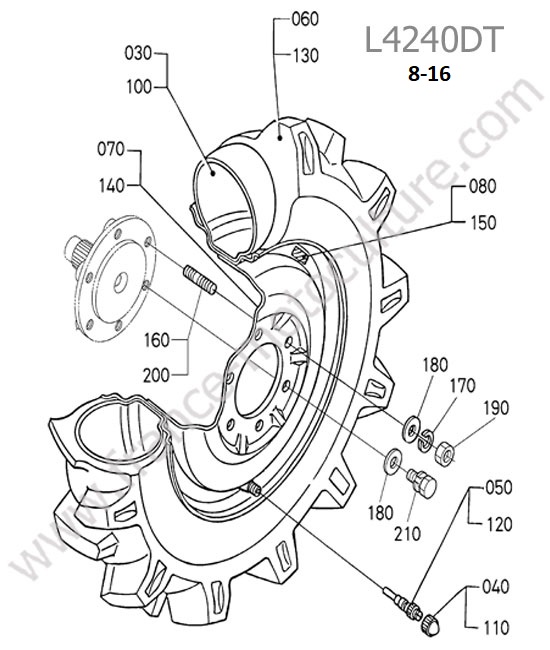 Roue avant 8-16 KUBOTA L4240