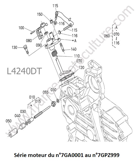 Limiteur regime (7ga0001-7gpz999) KUBOTA L4240