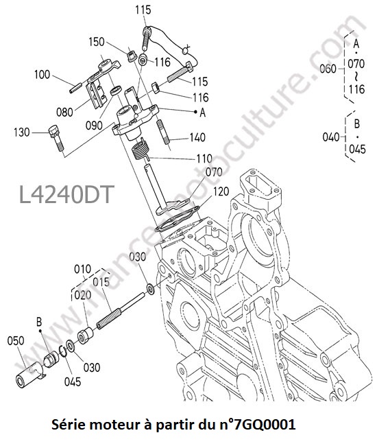 Limiteur regime (7gq0001) KUBOTA L4240