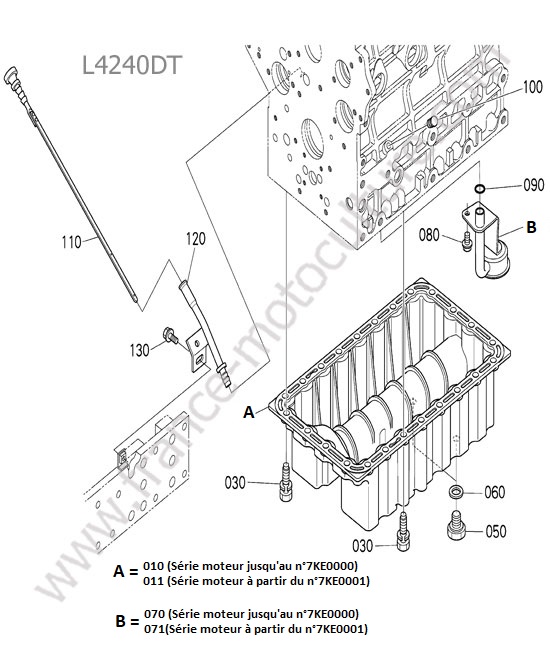 Carter huile KUBOTA L4240
