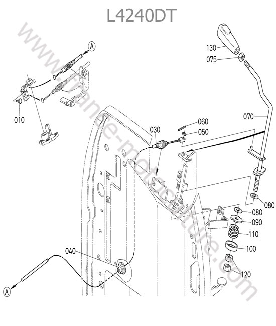 Levier accelerateur KUBOTA L4240