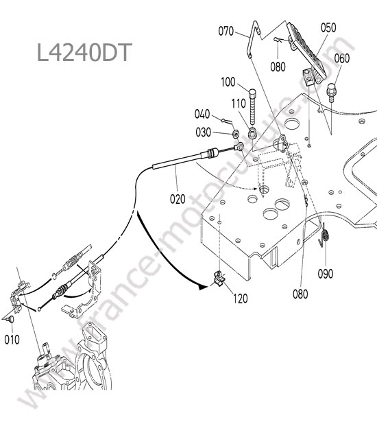 Pedale accelerateur KUBOTA L4240