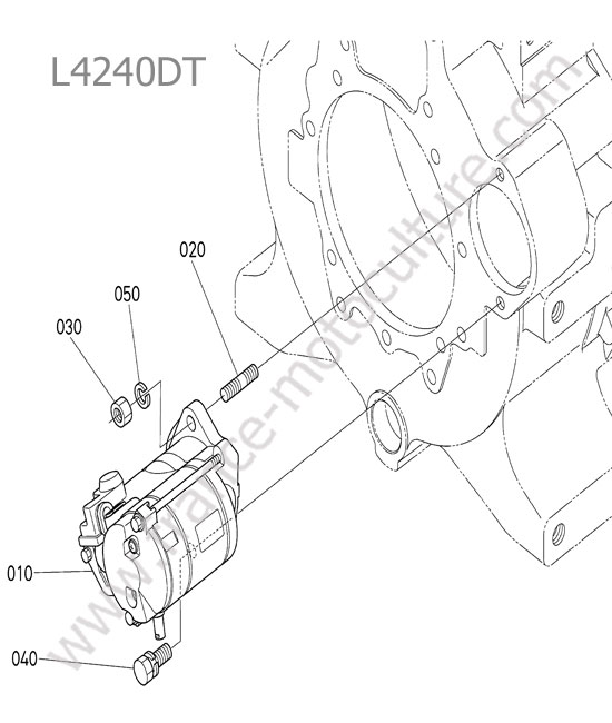 Demarreur (fixation) KUBOTA L4240
