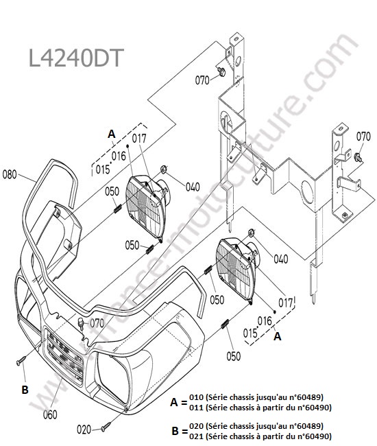 Phare avant KUBOTA L4240