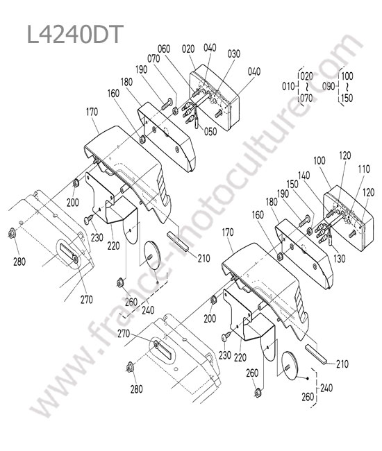Feux arriere KUBOTA L4240