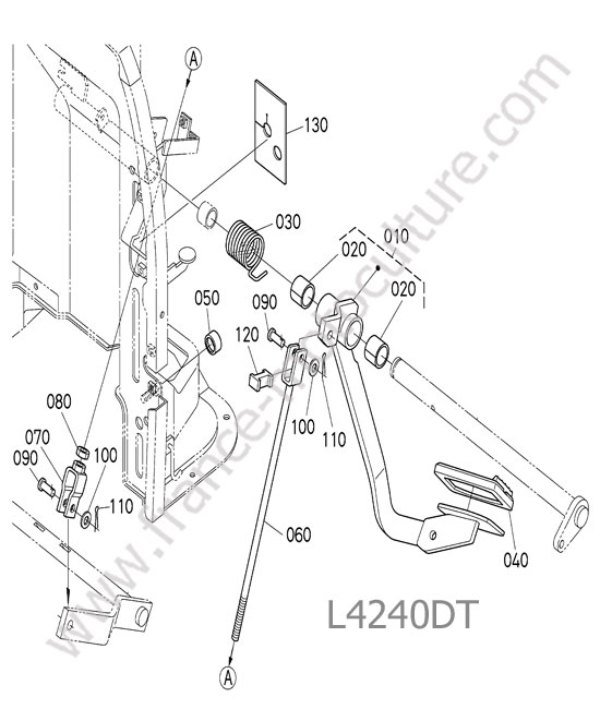 Pedale embrayage KUBOTA L4240