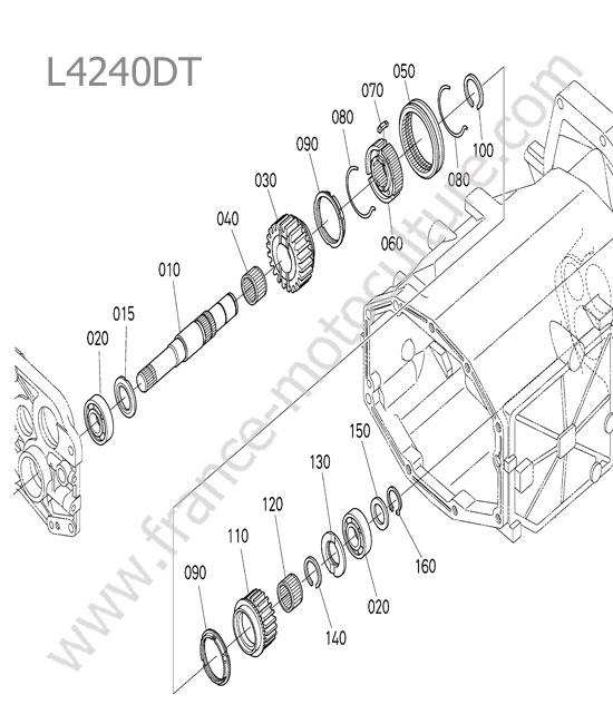 Arbre inverseur KUBOTA L4240