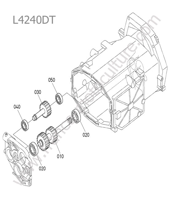 Arbre marche arriere KUBOTA L4240