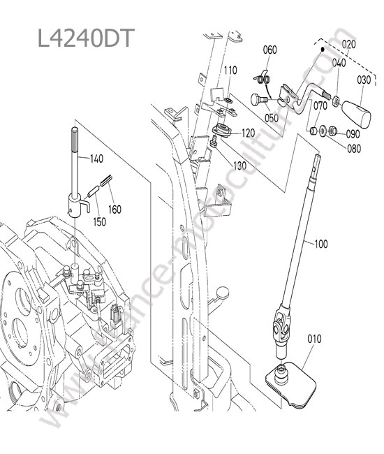 Levier inverseur KUBOTA L4240