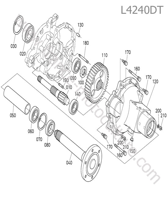 Essieu arriere gauche KUBOTA L4240