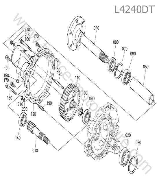 Essieu arriere droit KUBOTA L4240