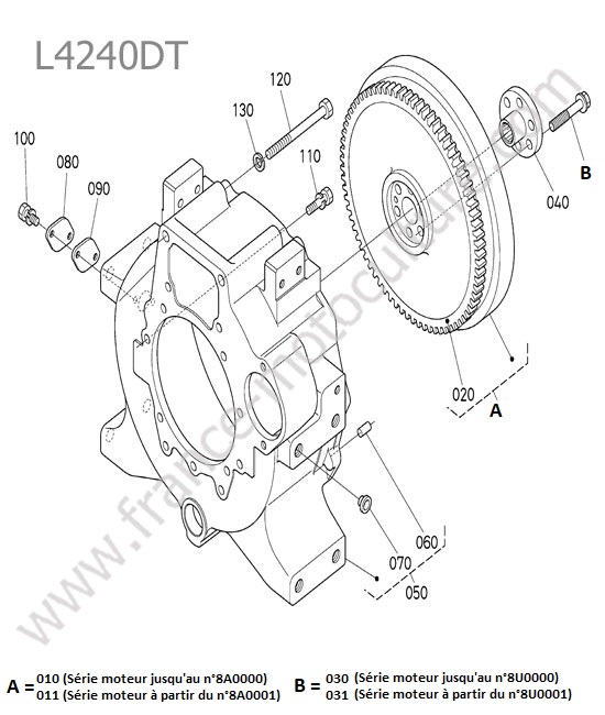 Volant moteur KUBOTA L4240