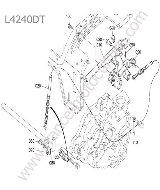 Levier frein de stationnement KUBOTA L4240