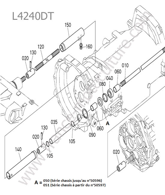 Arbre transmission avant KUBOTA L4240