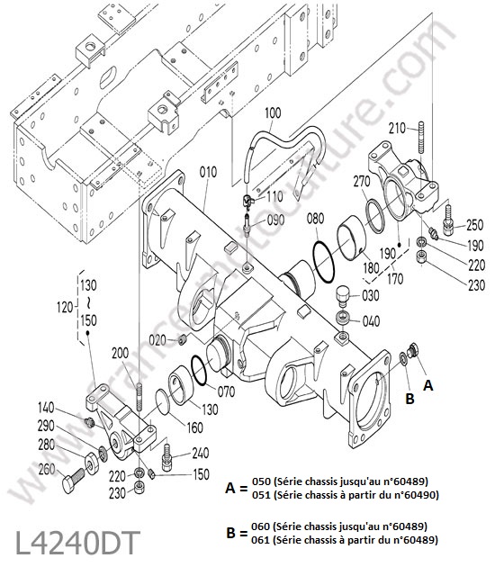 Carter differentiel avant KUBOTA L4240
