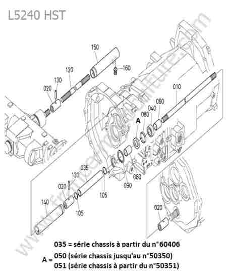 KUBOTA - L5240 : Arbre transmission avant