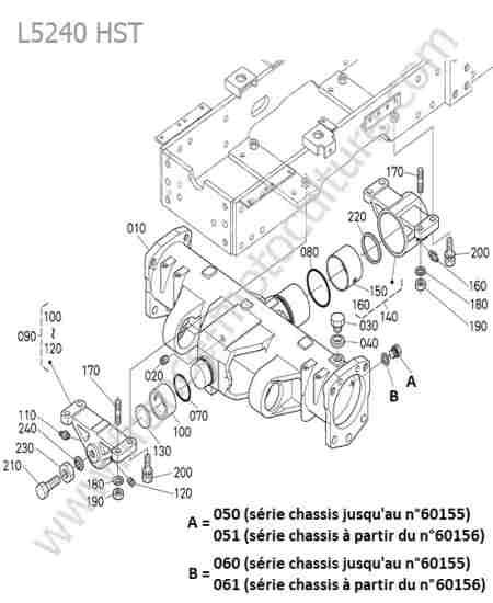 KUBOTA - L5240 : Carter differentiel avant