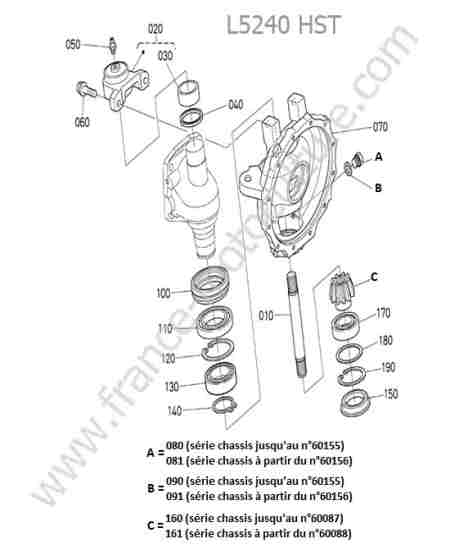 KUBOTA - L5240 : Carter reducteur gauche