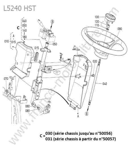 KUBOTA - L5240 : Colonne direction