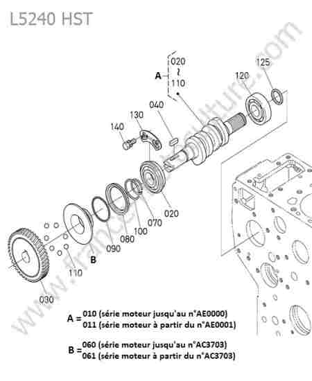 KUBOTA - L5240 : Arbre cames alimentation