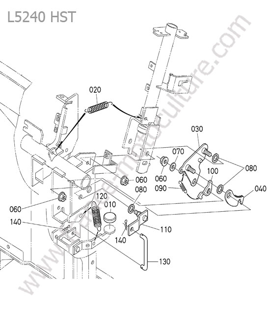 Levier inclinaison KUBOTA L5240