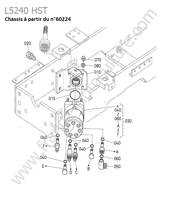 Servo direction - serie apres 60224 KUBOTA L5240