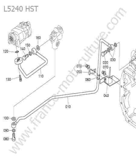 KUBOTA - L5240 : Circuit hydraulique (refoulement)