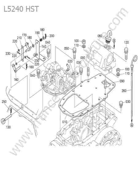 KUBOTA - L5240 : Couvercle carter transmission (apres 60134)