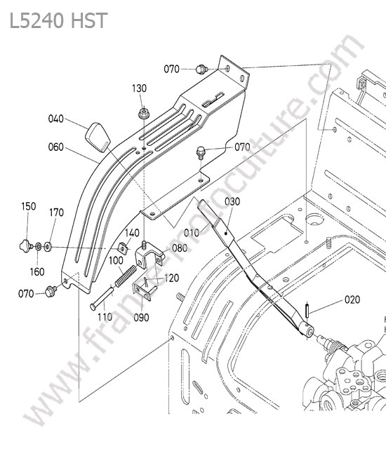 Levier controle position KUBOTA L5240