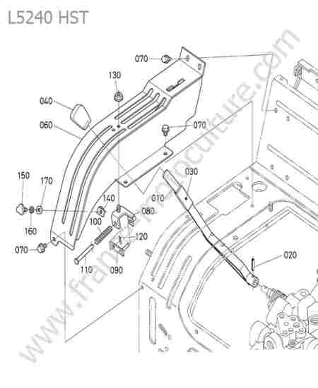 KUBOTA - L5240 : Levier controle position