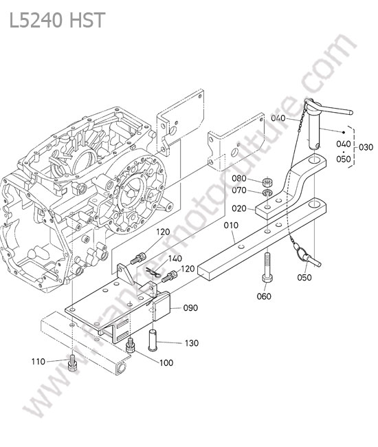 Attelage arriere KUBOTA L5240