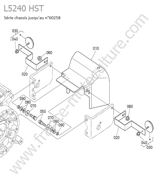 Protection prise de force (avant 60258) KUBOTA L5240
