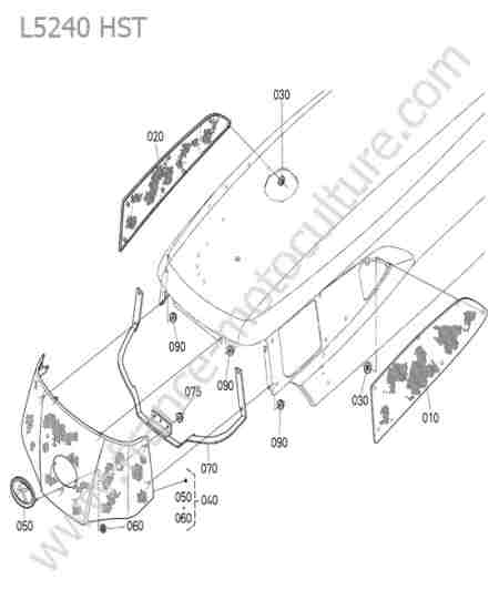 KUBOTA - L5240 : Calandre avant - serie apres 50737
