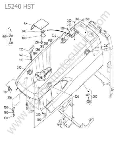 KUBOTA - L5240 : Capot moteur