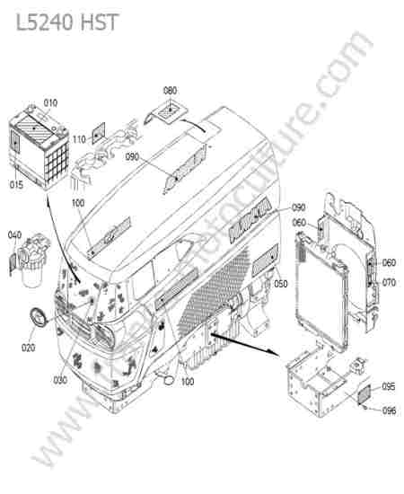 KUBOTA - L5240 : Etiquettes avant