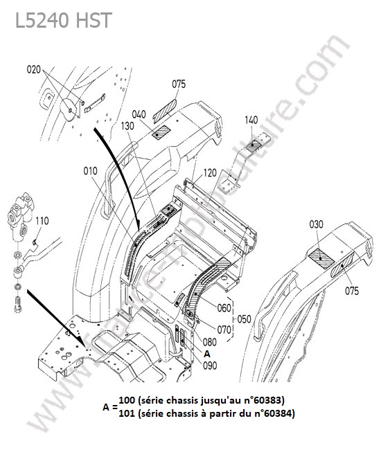 Etiquettes arriere KUBOTA L5240