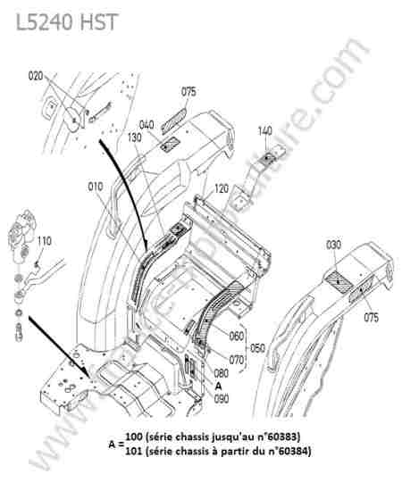 KUBOTA - L5240 : Etiquettes arriere