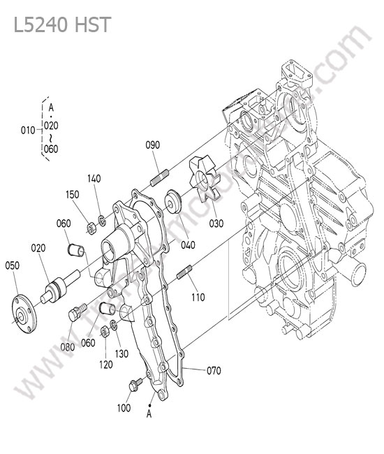 Pompe eau KUBOTA L5240
