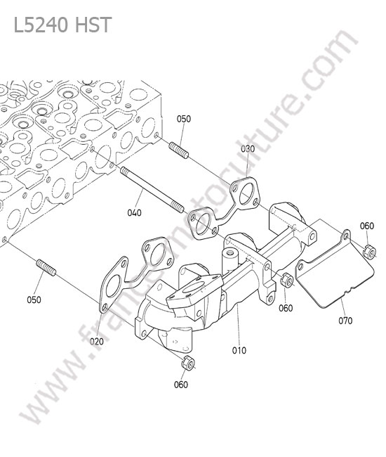 Echappement KUBOTA L5240