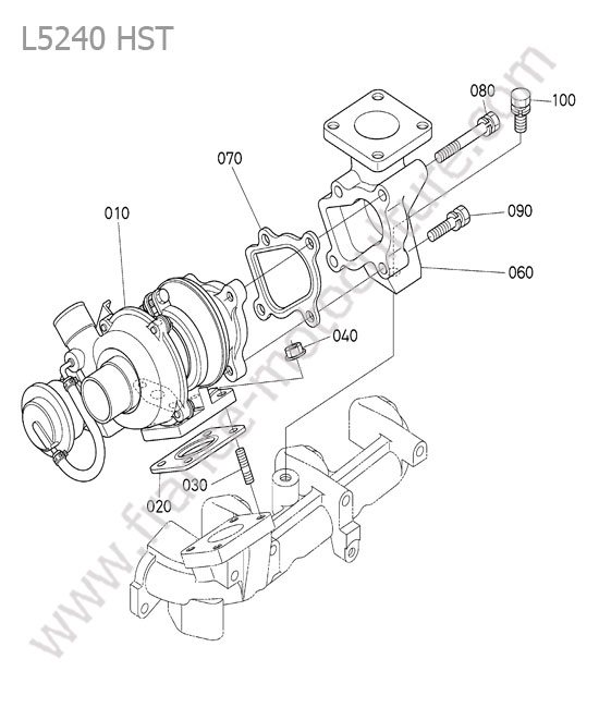 Turbo chargeur KUBOTA L5240