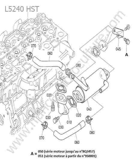 KUBOTA - L5240 : Refroidisseur egr