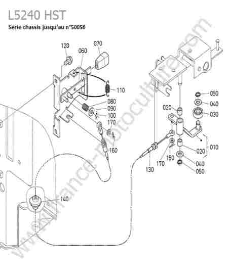 KUBOTA - L5240 : Levier accelerateur automatique avant 50056