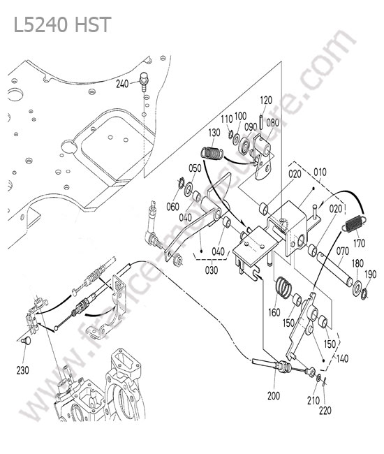 Came levier auto KUBOTA L5240