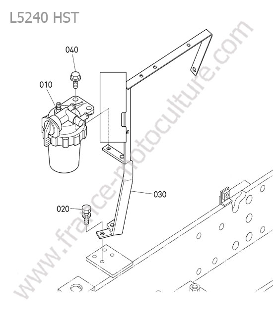 Support filtre carburant KUBOTA L5240